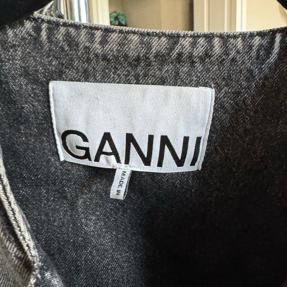 GANNI | Snow Washed denim Fitted Blazer / Size 40 XL - Picture 5 of 6